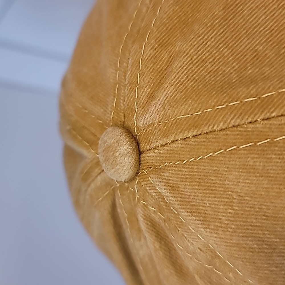 Distressed Unisex Dark Yellow Baseball Cap - Picture 4 of 7